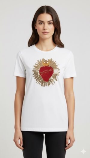 Playera lentejuela S. Corazón