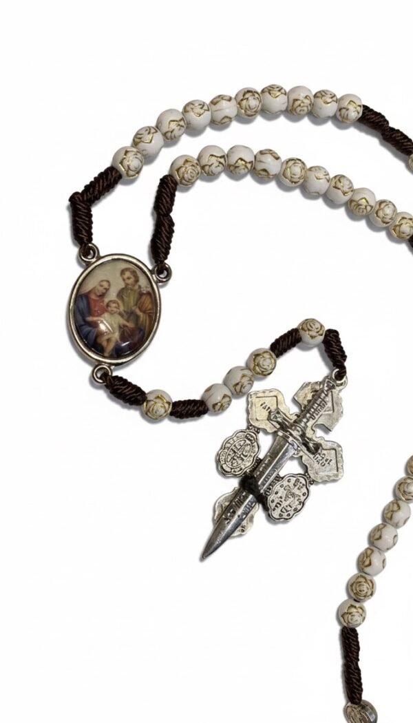 Rosario cuentas figura rosas